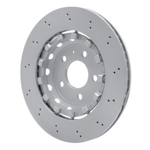Audi RS5 Sportback Brake Rotor (1) - Rear - R1 Concepts - Drilled Carbon Alloy GeoMET - `18-`25